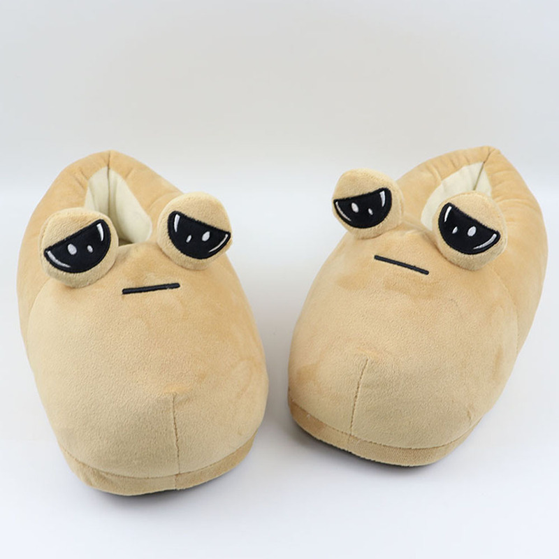 Cross Border New Pou Plush My Pet Alien Plush Doll Slippers Couple Home Slippers Factory