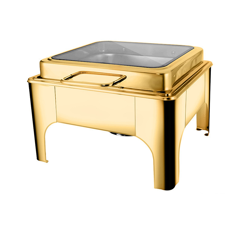 ステンレスビュッフェ食事炉油圧式緩降蓋ホテルレストラン商用布菲炉chafing dish|undefined