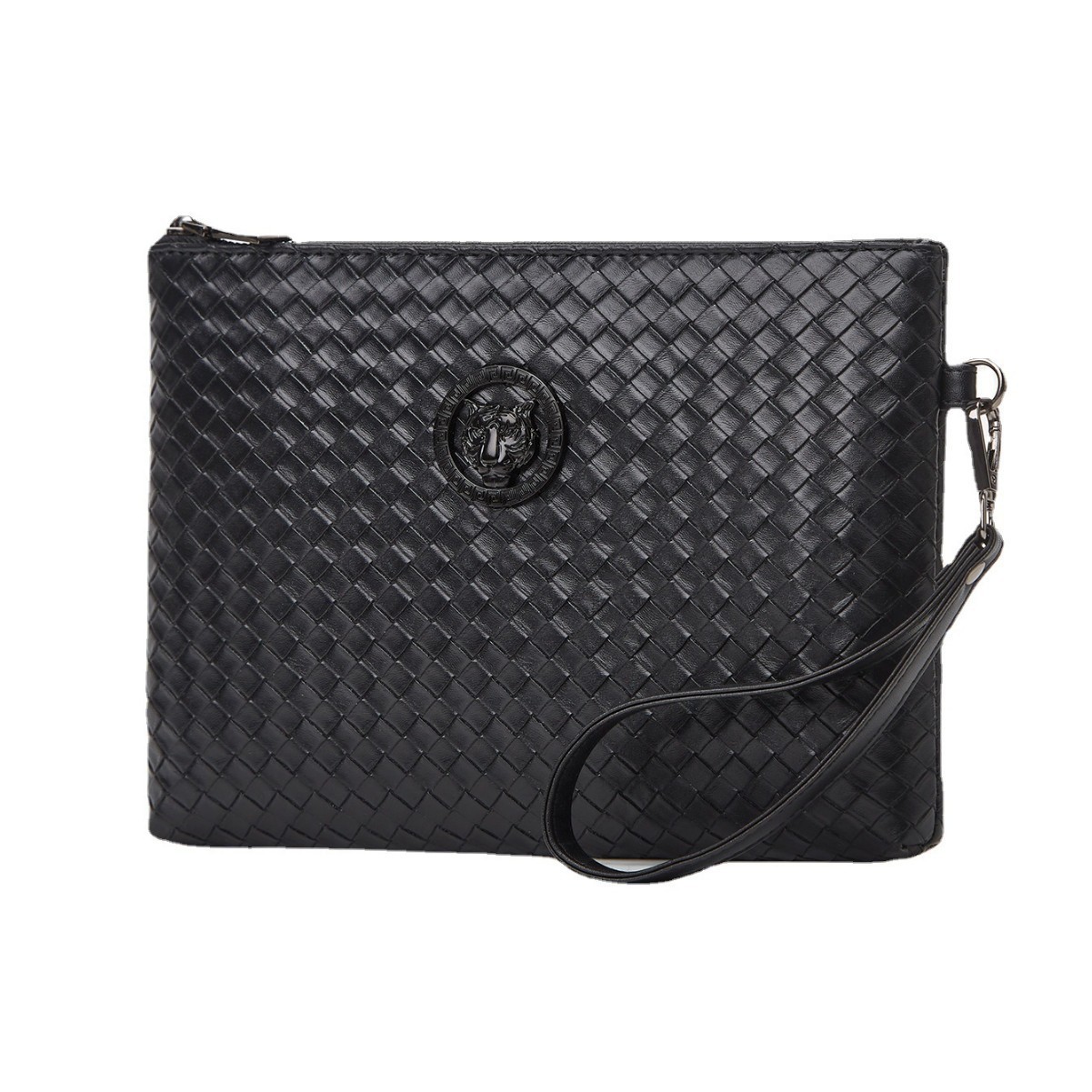 Nuevo bolso de mano de hombre tejido de gran capacidad sobre bolso de cuero suave de moda bolso de hombre de negocios transmisión en vivo un agente de cabello image 6