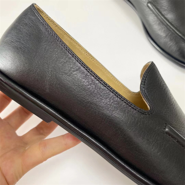 The * Row Single Shallow Mouth Round Head Flat Bottom Small Comfortable and Lightweight Genuine Leather Lefu Workplace_voghion.com