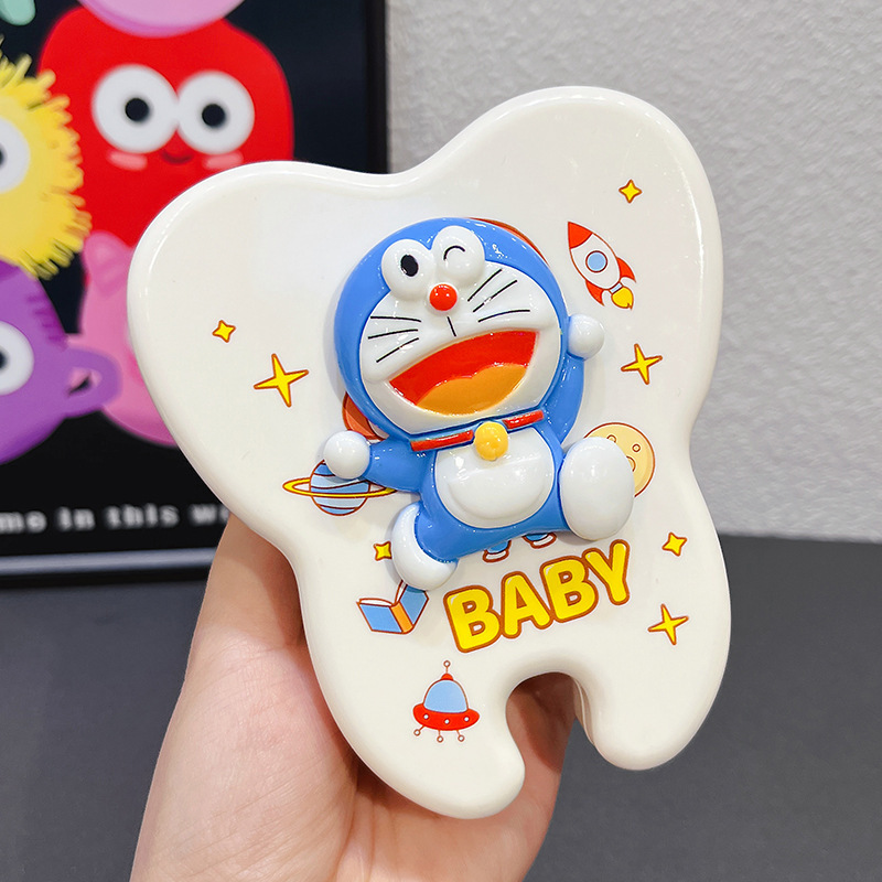 乳歯収集ボックス、子供の歯の交換収納ボックス、見栄えの良いかわいい漫画の男の子と女の子の歯の収集収納ボックス|undefined