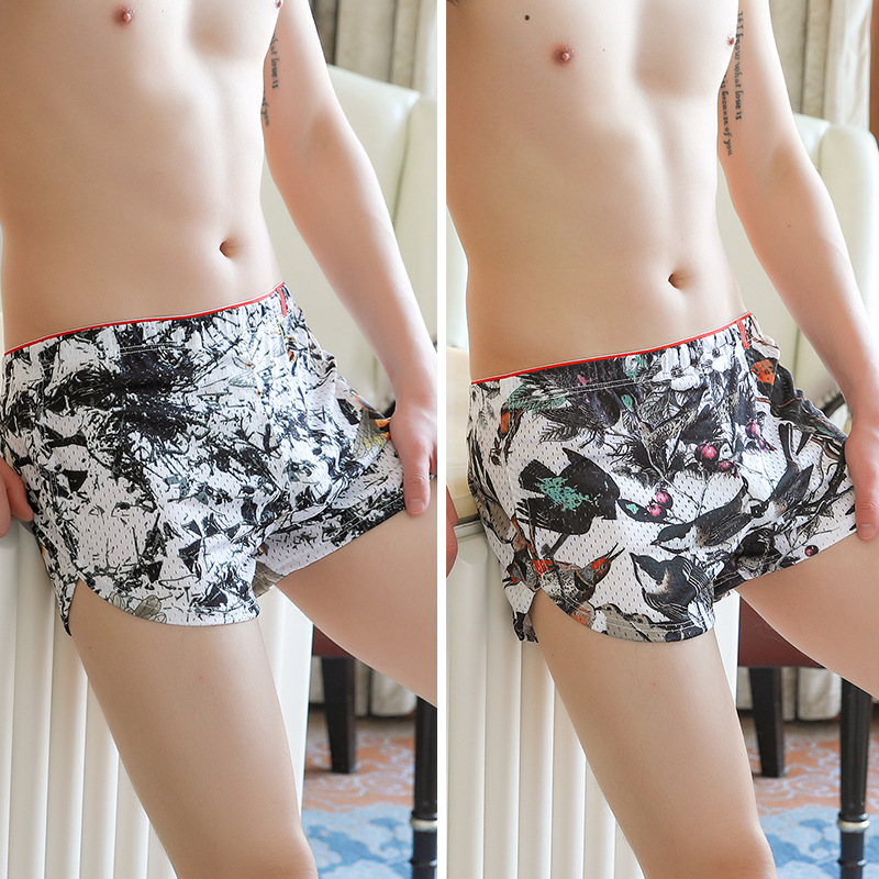 Pantalones de hielo de hombre antibacterianos de alta calidad, pantalones cortos de ángulo plano, pantalones deportivos, calzoncillos de cabeza, pantalones de hombre.