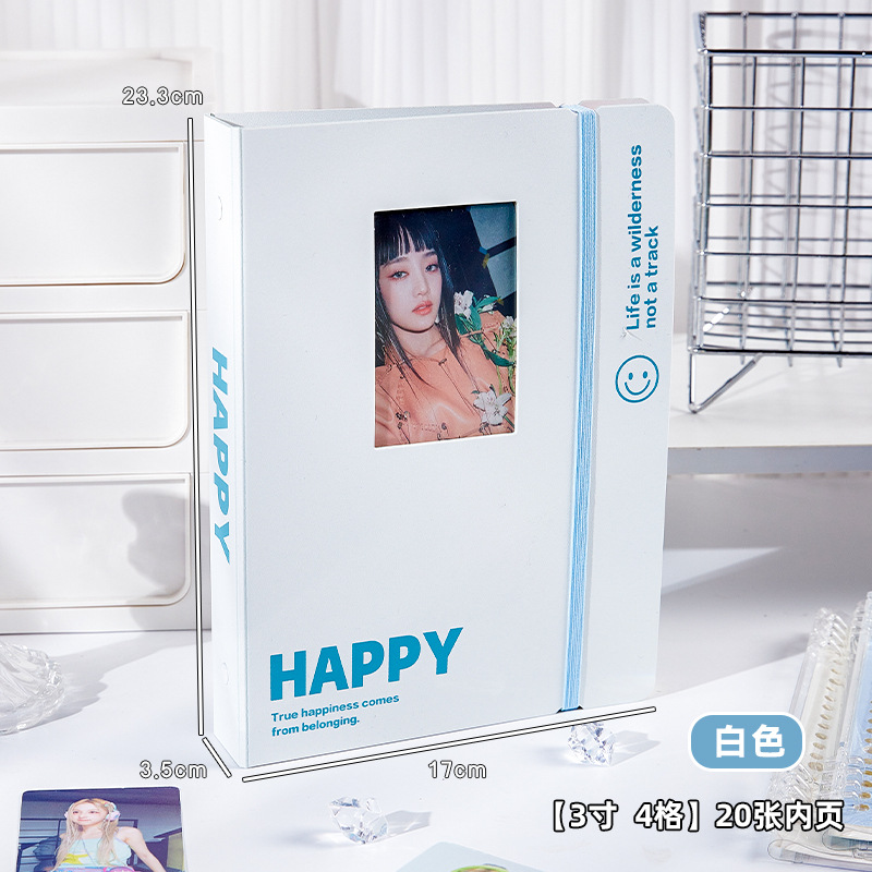 Alto valor facial inswind pequeño álbum de tarjetas frescas agujero de hoja cuadrada álbum de fotos de niñas 3 pulgadas álbum de fotos de tarjetas pequeñas