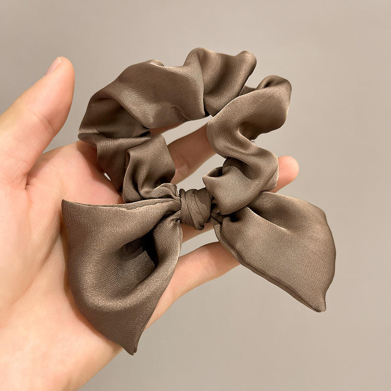8g Weight Hair Tie Hair Accessories Type 1 Piece Quantity Holiday, Daily Occasion satin Material Solid Color, Bow Knot Pattern Women's Gender Sweet, Simple Style Style Women's Sweet Simple Style Solid Color Bow Knot Satin Hair Tie 5