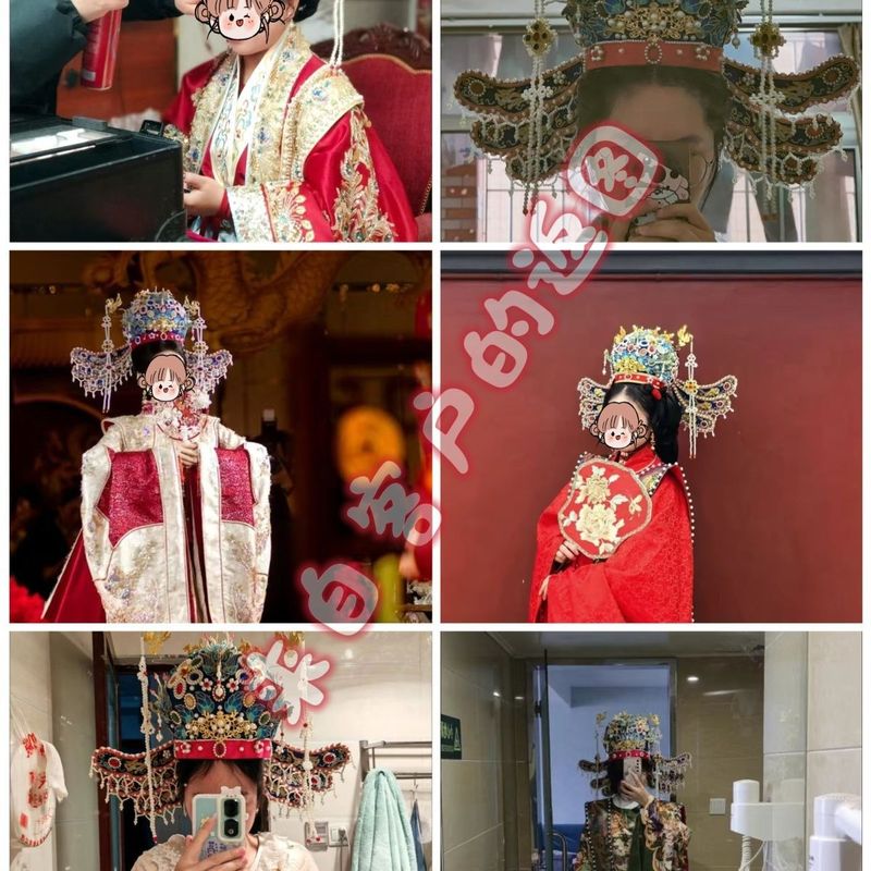 六龍三鳳冠 DIY 材料パッケージ漢服雁冠明製鳳冠アクセサリー中国の古代スタイルの手作り完成品|undefined