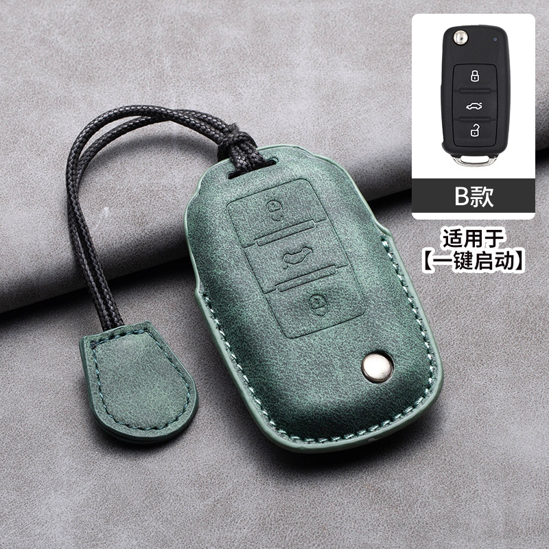 Volkswagen (type b olive green + leather rope)