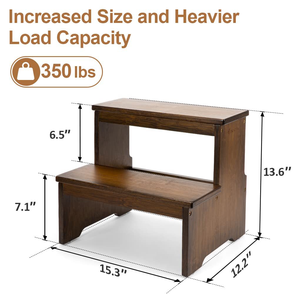 Taburete de baño para niños, taburete para bebés, escalones de lavado de manos, taburete de pies con pasamanos, torre de aprendizaje anti-rollback, madera image 14