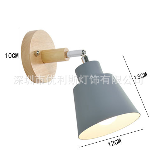 Lámpara de pared nórdica dormitorio lámpara de noche moderna minimalista comedor pasillo escaleras corredor estudio sala de estar macaron lámpara de pared