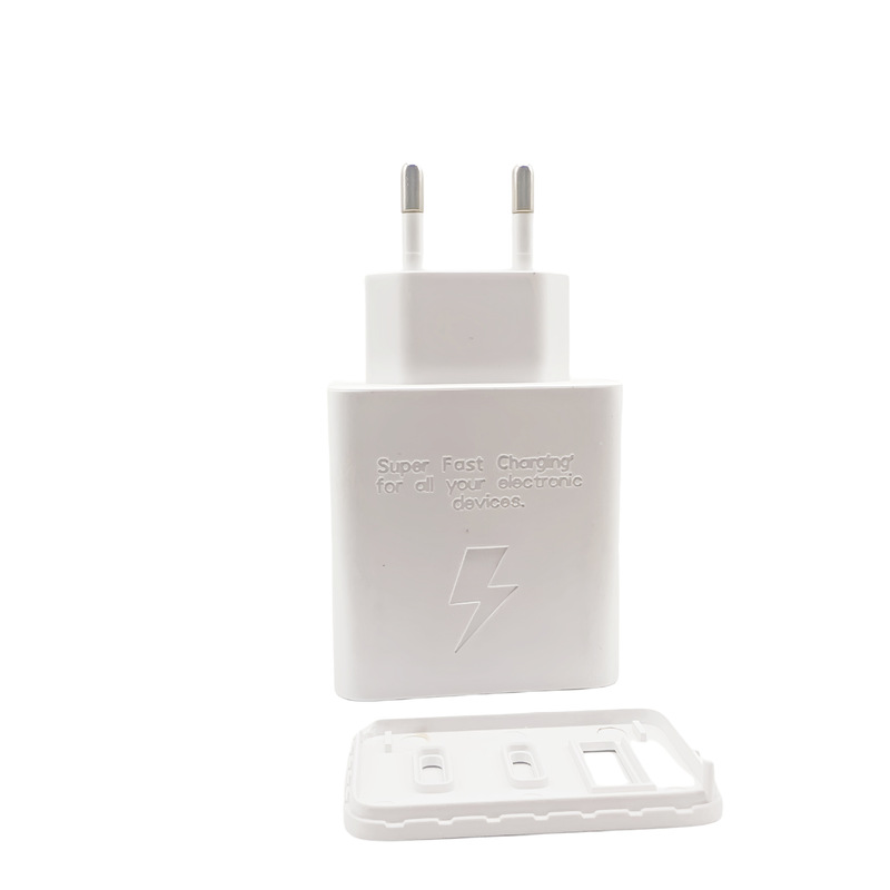 工場直接供給 ABS 携帯電話充電器シェル S22 欧州標準ホワイトビッグフラッシュ A+CA+CC ポート高速充電プラスチックシェル|undefined