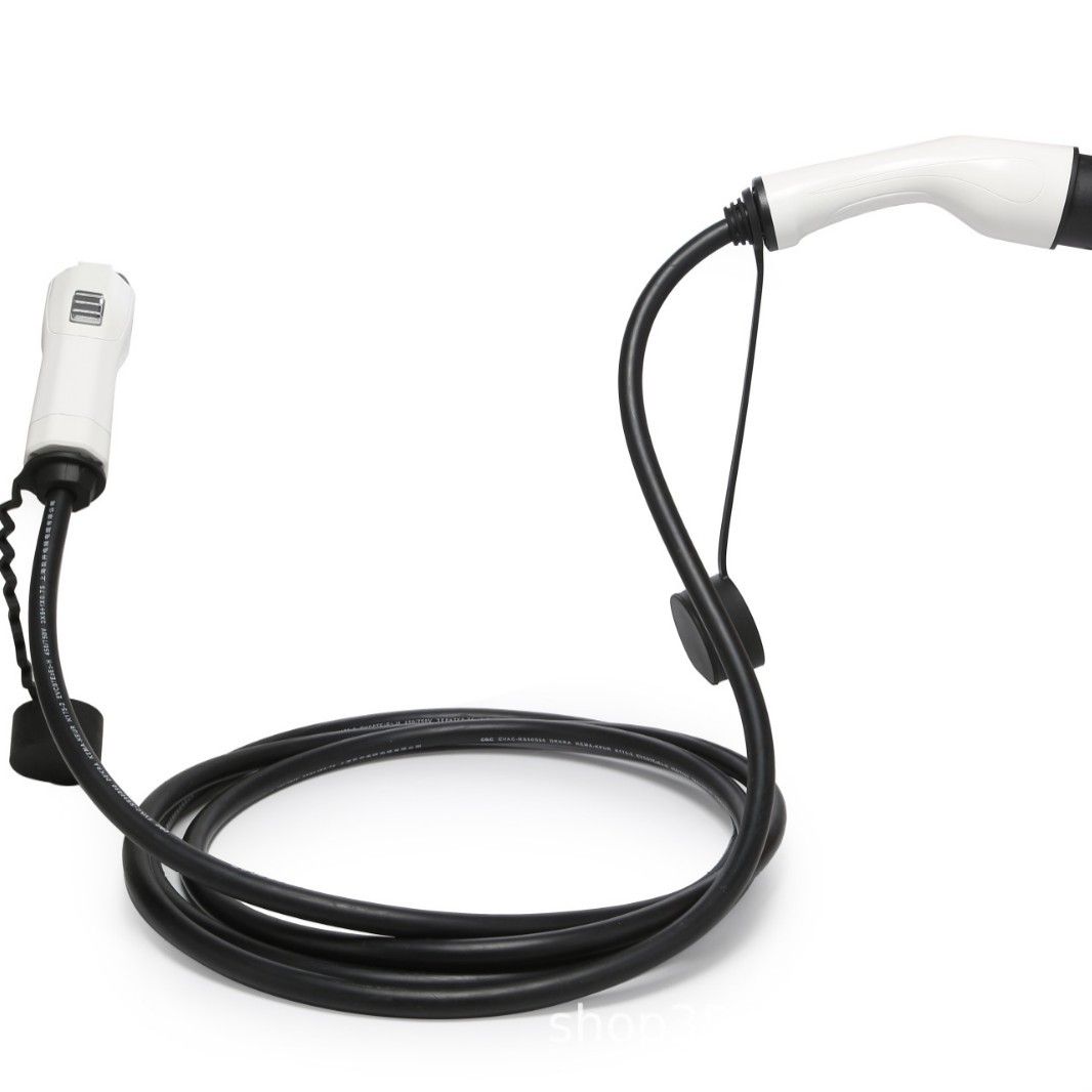 充电桩延长线新能源汽车电动加长交流220V家用加长7孔16a交流32A