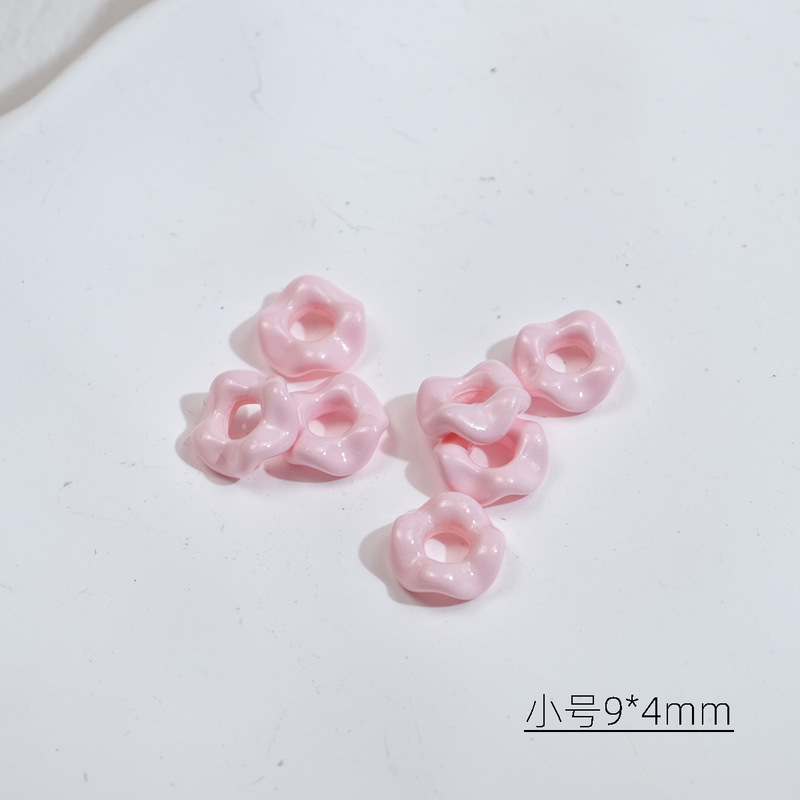 小号烤漆波浪叠叠乐花边穿绳包挂亚克力手机链条手链diy饰品配件|undefined