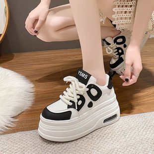 Thin 2025 New Thick-Soled Versatile Platform Shoes Casual Small White Shoes Height-Increasing Sneakers