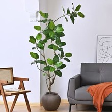 2025年新款高端轻奢室内客厅假绿植仿生花大型落地假盆栽孟加拉榕