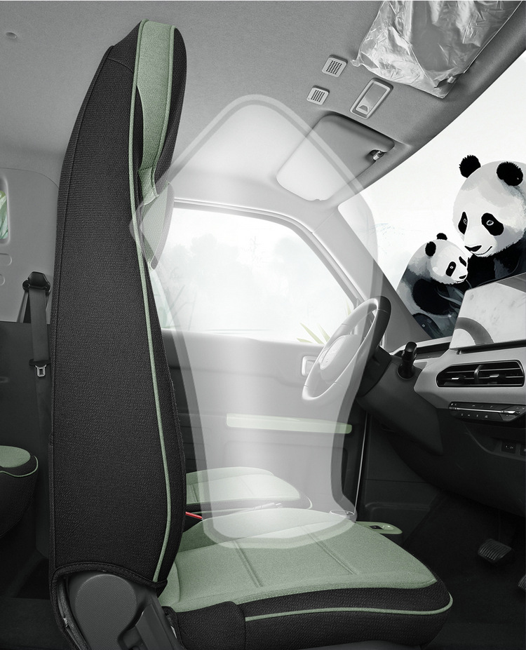 2024 Model 200Km Panda Knight Special Car Seat Cover Panda Mini Fabric Cartoon Seat Cushion Cover