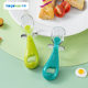 Heguo maternal and child supplies silicone short handle spoon 1 food supplement spoon 6 baby children tableware Spoon soft head children spoon suit