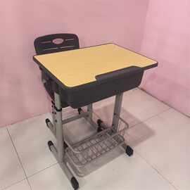 博维雅 学校课桌椅中小学生单人双层书桌培训课桌辅导班教室桌椅