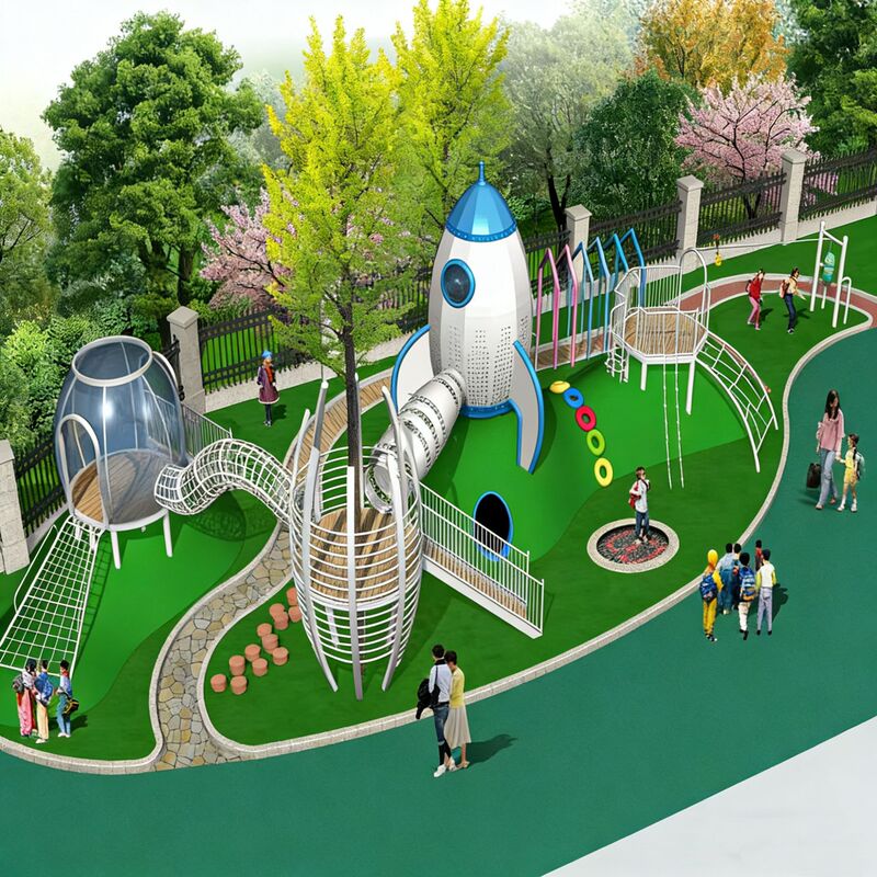 Outdoor Large Stainless Steel Slide Children's Playground Equipment Climbing Community Kindergarten Unpowered Non-Standard Facilities