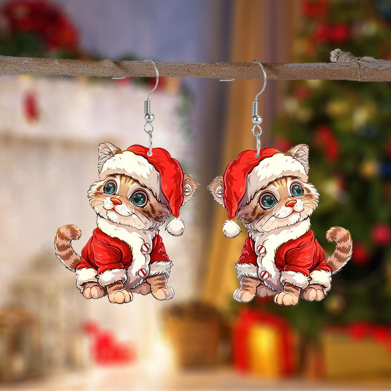 Acrylic cute creative retro earrings for friend