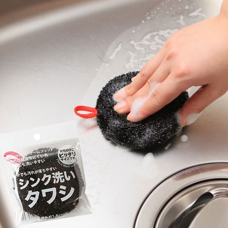 Japanese Limescale Cleaning Sponge for Kitchen Sink, Faucet, Bathroom Shower, and Washbasin Stains Powerful Stain Remover Sponge Ball
