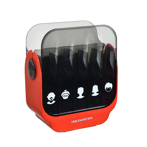 Chopstick box, wall-mounted shelf, household spoon, chopstick cage, creative draining kitchen tableware storage box