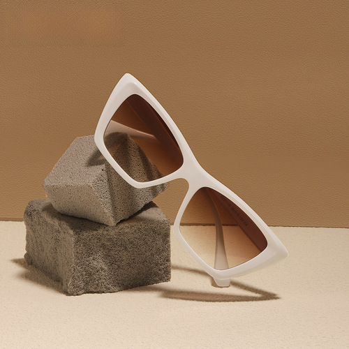 Haili Same Style Cat Eye Sunglasses Women's High-end Large Face Slimming Beat European and American Style Square Frame Sun Glasses 97140