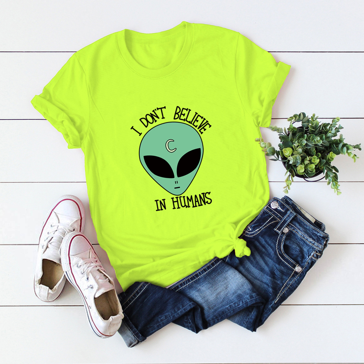 funny alien short-sleeved T-shirt  NSSN36547