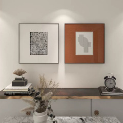 Restaurant decoration painting, light luxury, high-end, modern minimalist, black and white living room sofa background wall, bedroom headboard hanging painting