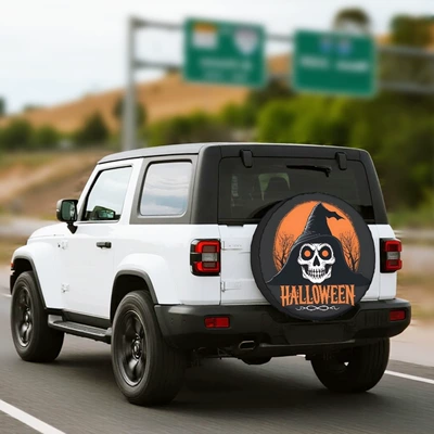 Spare wheel cover – with Halloween print, customizable with your own