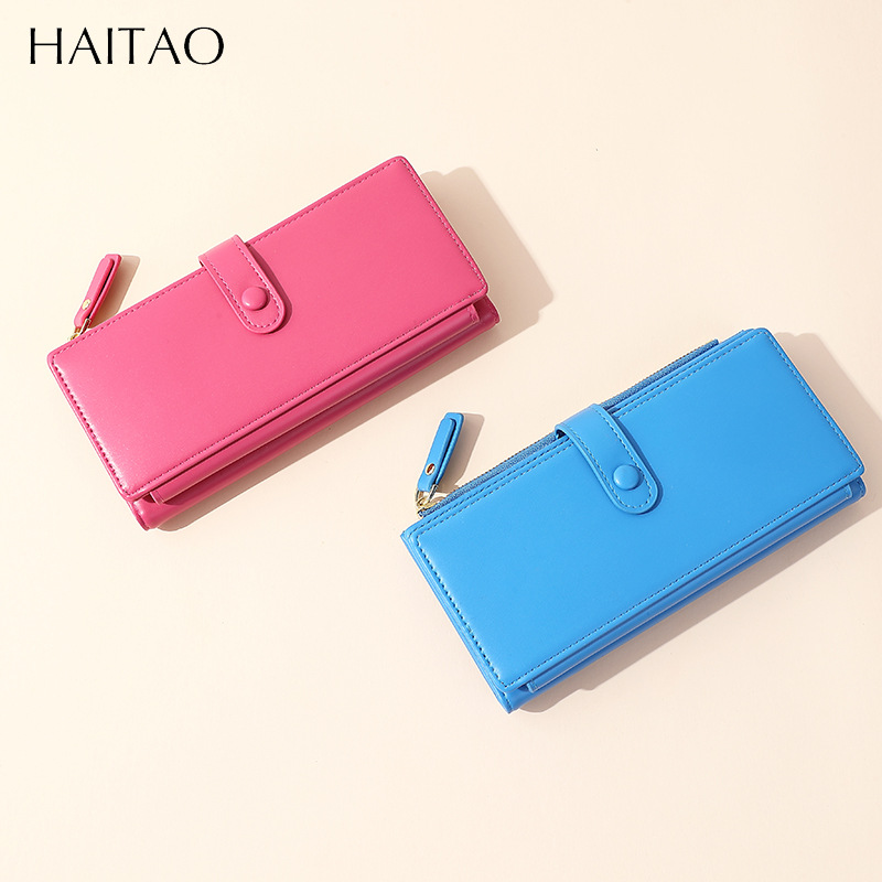 Nuevo tipo de billetera de mujer estilo coreano larga gran capacidad cremallera bolso de mano multi tarjeta bolso de mano universal