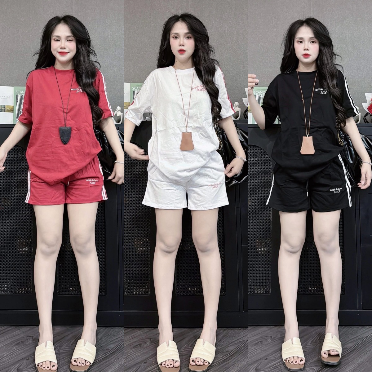 Southeast Asian Casual Sports Suit for Women Summer New Korean Style Short-Sleeved Shorts Student Age-Reducing Fashion Two-Piece Set