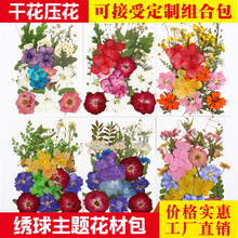 Pressed Flower组合包 绣球干花包压花材料包  押花真花 树叶标本