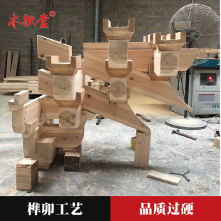 Customized Solid Wood Brackets, High-Rise Flat Seats, Brackets, Custom-Made by Source Manufacturers for Tang and Song Dynasty Shops, Flat Column Heads and Corner Sections