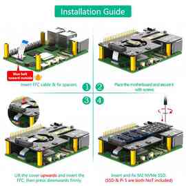 图片色 材质:塑料 3合1 树莓派5长款NVME SSD扩展卡 纸盒包装 1x