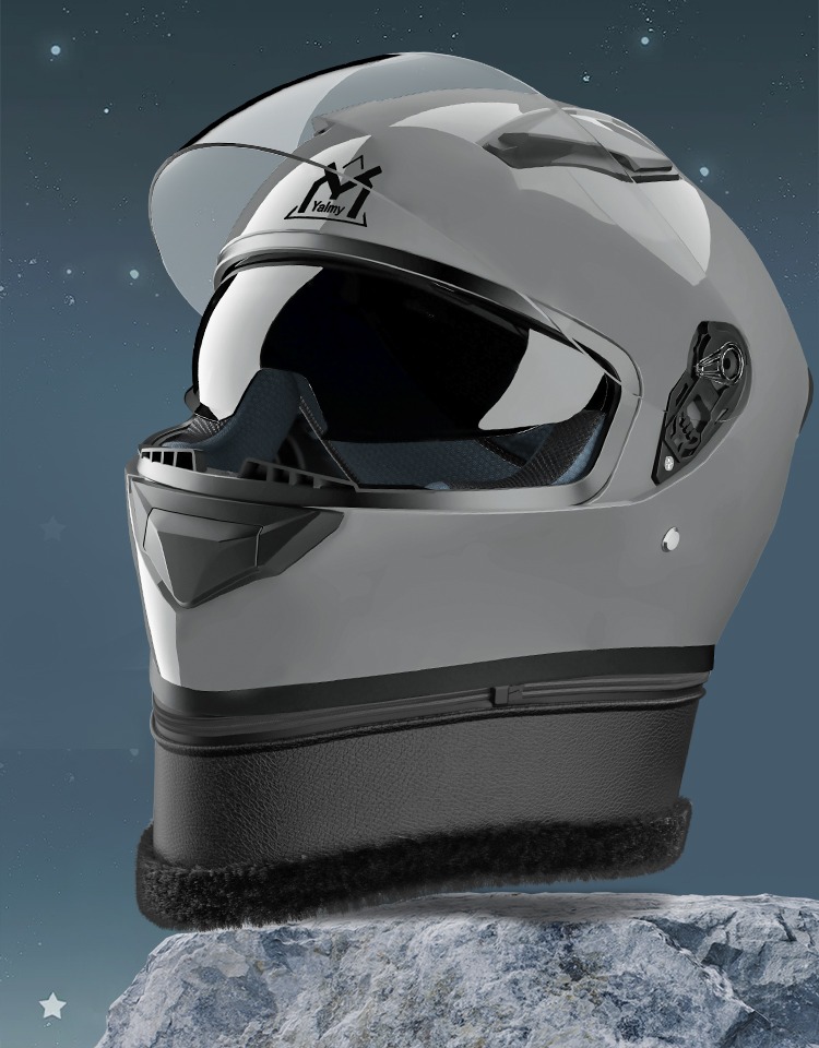 Electric Motorcycle Helmet Winter Warm Full Helmet