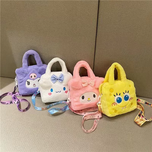 Cartoon Anime Sanrio Handbag Kulomi Meruti Mobile Phone Coin Purse Catch Doll White Jade Poodle