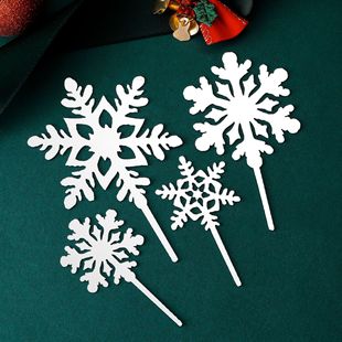 白色雪花蛋糕装饰插件 | 全年通用冰雪主题烘焙配件