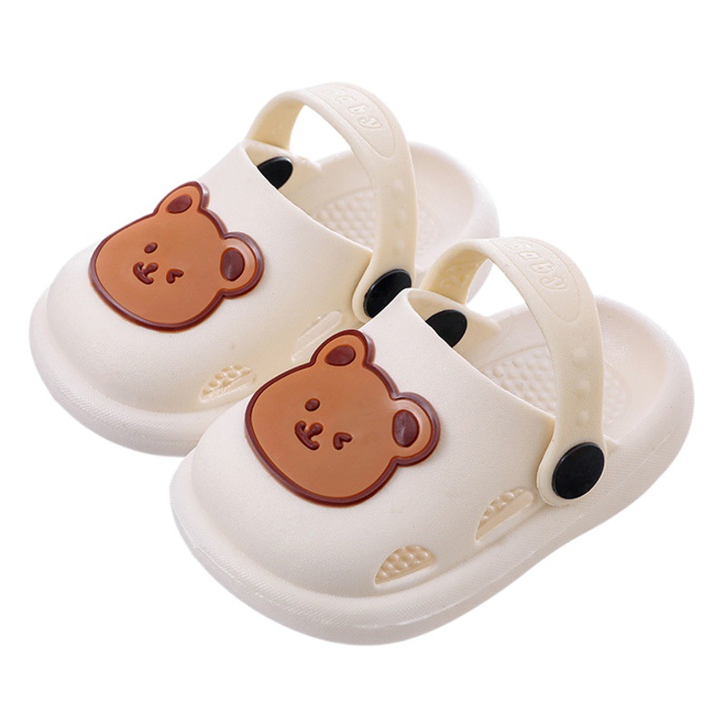 Zapatillas para niños verano nuevo oso lindo zapatos de bebé para niñas zapatillas de baño antideslizantes de fondo suave para niños