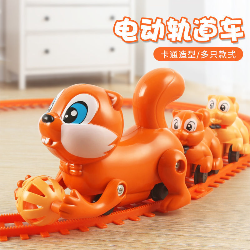 new pattern Electric Assemble Railcar Toys boy kindergarten Audio network Yellow duck Gifts Street vendor