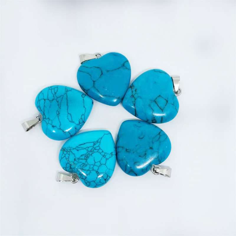 Cruz-frontera piedra natural amor colgante 20mm cristal Ágata en forma de corazón colgante melocotón corazón COLLAR COLGANTE accesorios de la joyería