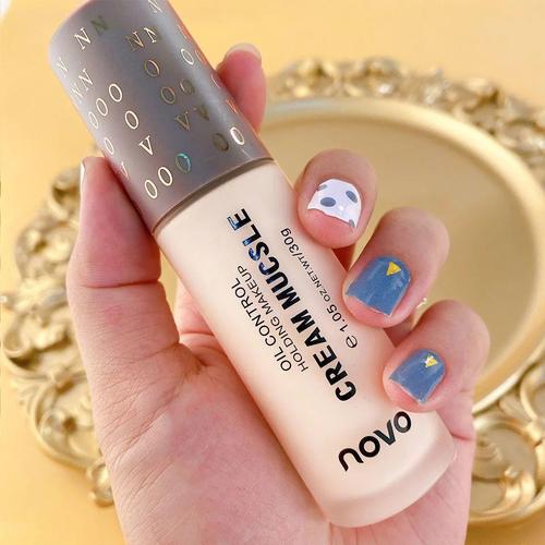 NOVO Foundation: Water- and Sweat-Proof, Long-Lasting Makeup for Oily Skin—Moisturizing, Non-Cakey, and Offers Flawless Coverage, Just Like the Internet-Famous Trendsetter!