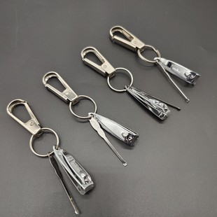 Nail Clipper 3-Piece Set Keychain Key Pendant Nail Clipper + Ear Spoon + Keychain One Dollar Store Wholesale