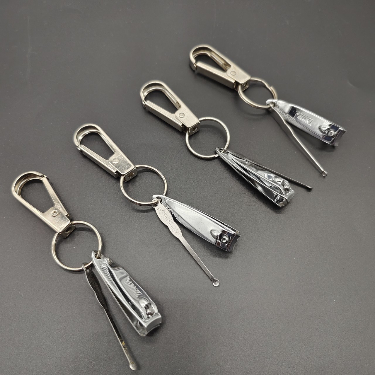 Nail Clipper 3-Piece Set Keychain Key Pendant Nail Clipper + Ear Spoon + Keychain One Dollar Store Wholesale