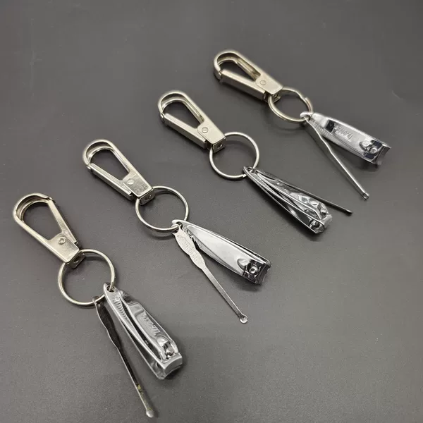 Nail Clipper 3-Piece Set Keychain Key Pendant Nail Clipper + Ear Spoon + Keychain One Dollar Store Wholesale