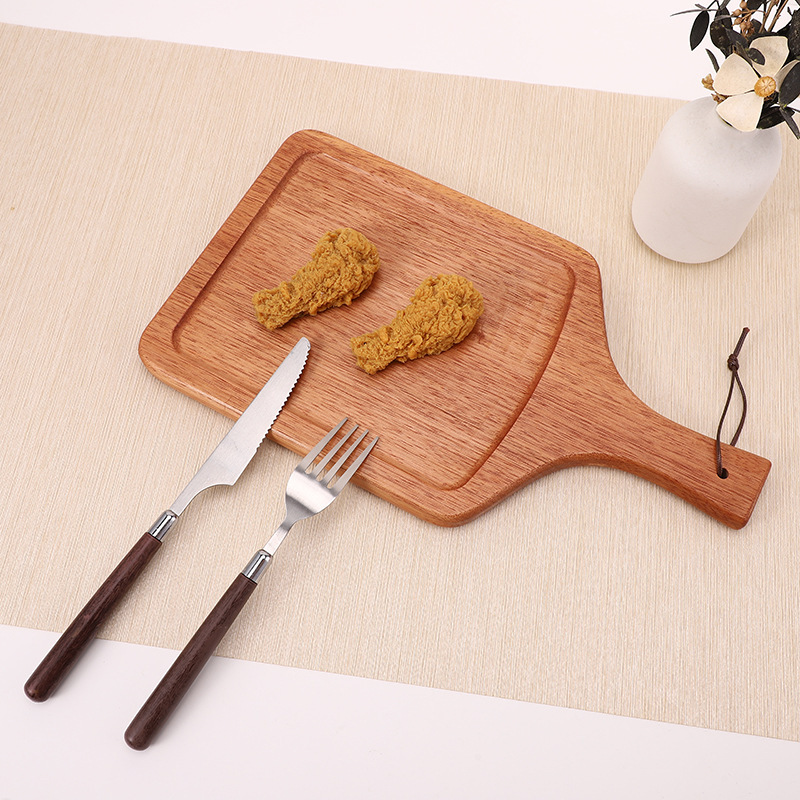 無垢材まな板、フルーツボード、木製ステーキプレート、洋食プレート、高級長方形丸型ピザボードトレイ|undefined