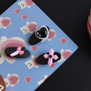 Black powder little black cat elliptical clamp sweet cool girl heart hairpin