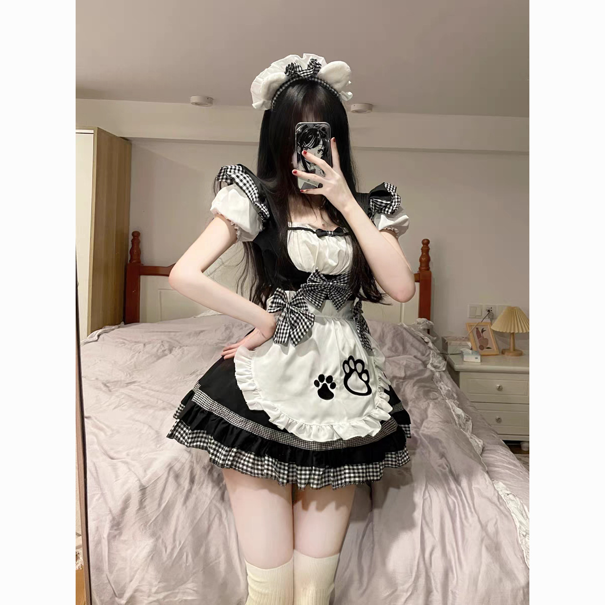 Maid Costume Cos Cute Maid Soft Sister Cat Secondary Lolita COSPLAY Costume itA Dress