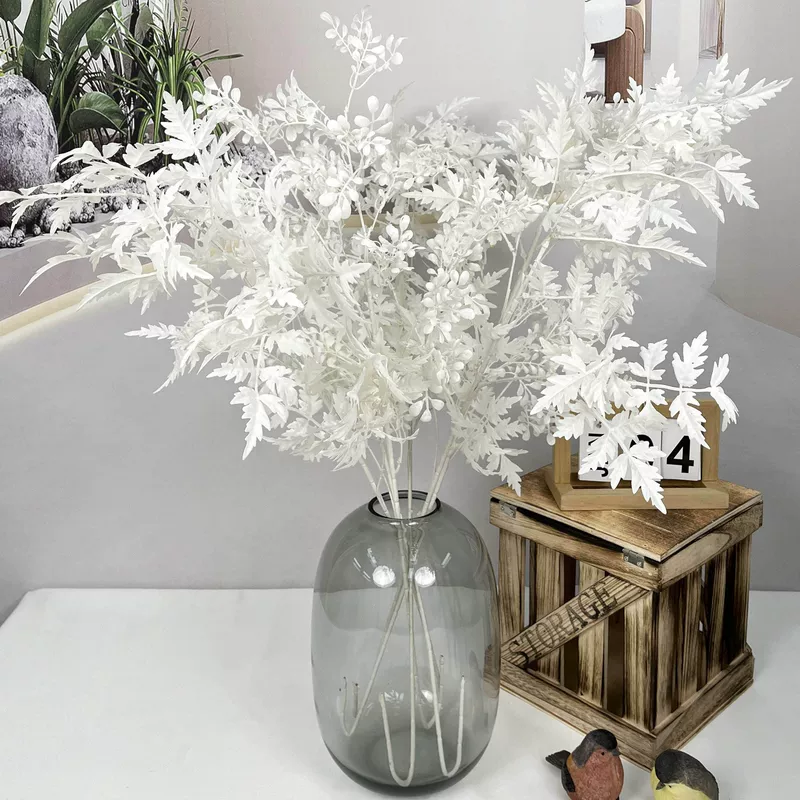 Realistic plastic set, white decorative flowers for living room