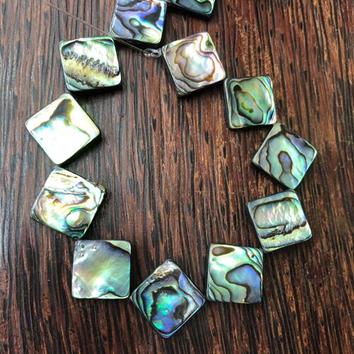 Abalone chain rhombus diagonal holes various specifications pendant necklace bracelet material DIY jewelry accessories