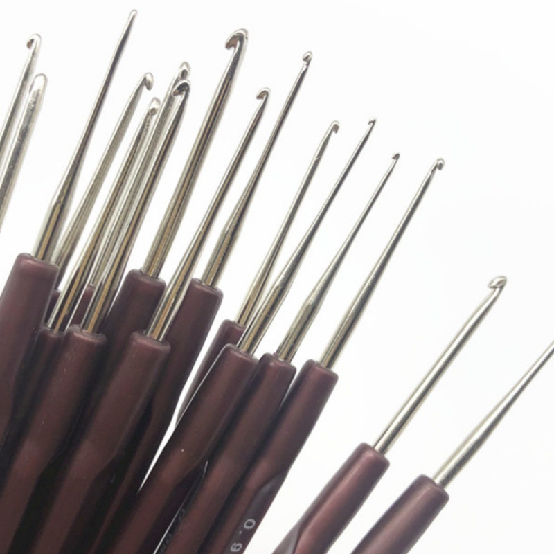 16支特细彩色笔式钩针蕾丝线钩针 小号软柄钩针编织工具套装