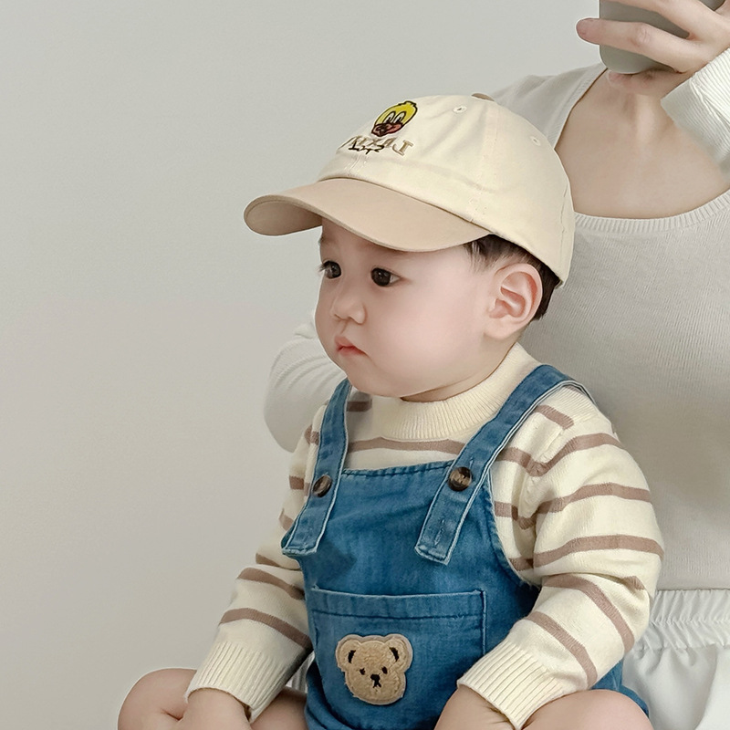 1-3 Sombreros para bebés primavera y otoño delgados sombrero de pato gorra de béisbol para bebés varones en niños de moda coreana
